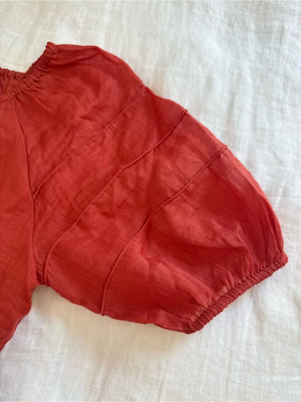 J. Crew Puff Sleeve Top In Ramie